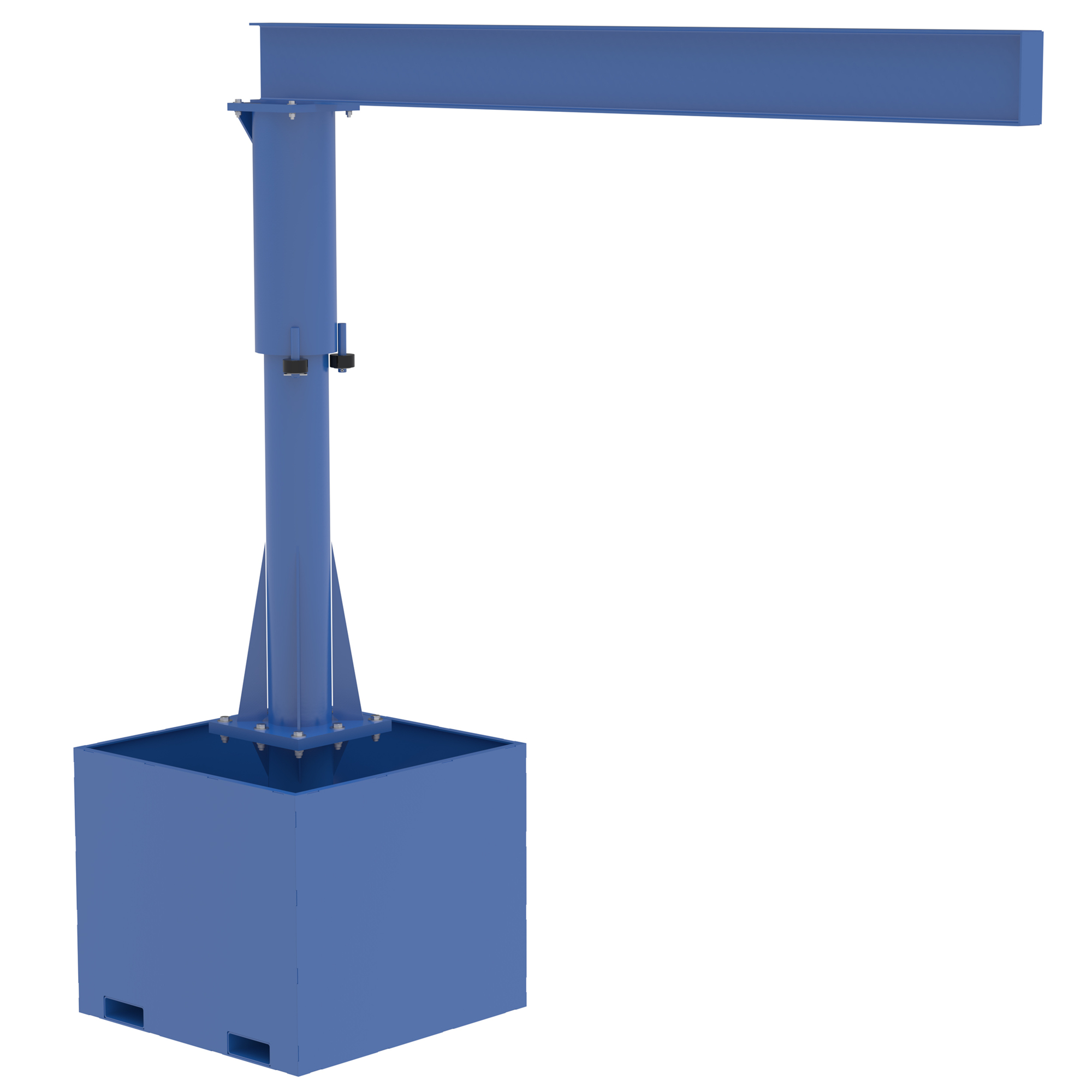 Vestil Portable Jib Crane - 10ft. I-Beam, Fork Tube Base, 500-Lb. Capacity, Model# JIB-CB-50-10-10